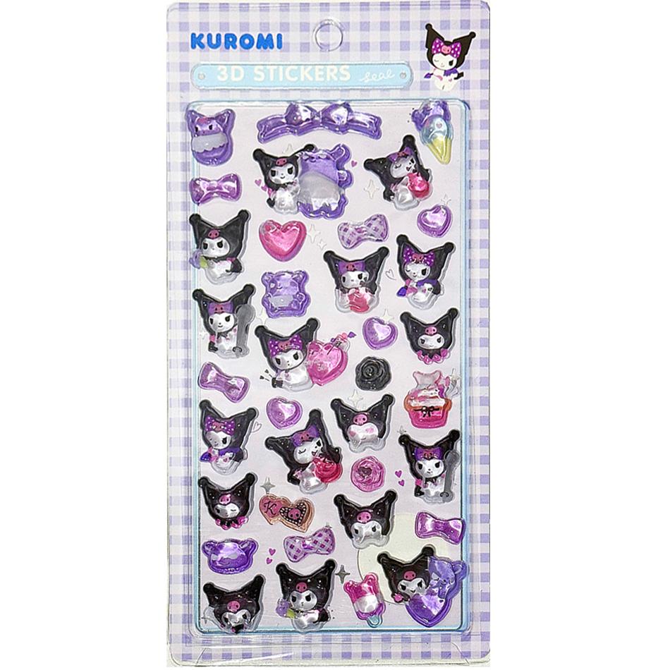 1/8Pcs 3D Sanrio Stickers Anime Sanrio Kuromi Hellokitty My Melody Cinnamoroll Hangyodon Bag Cases Decoration Birthday Gifts