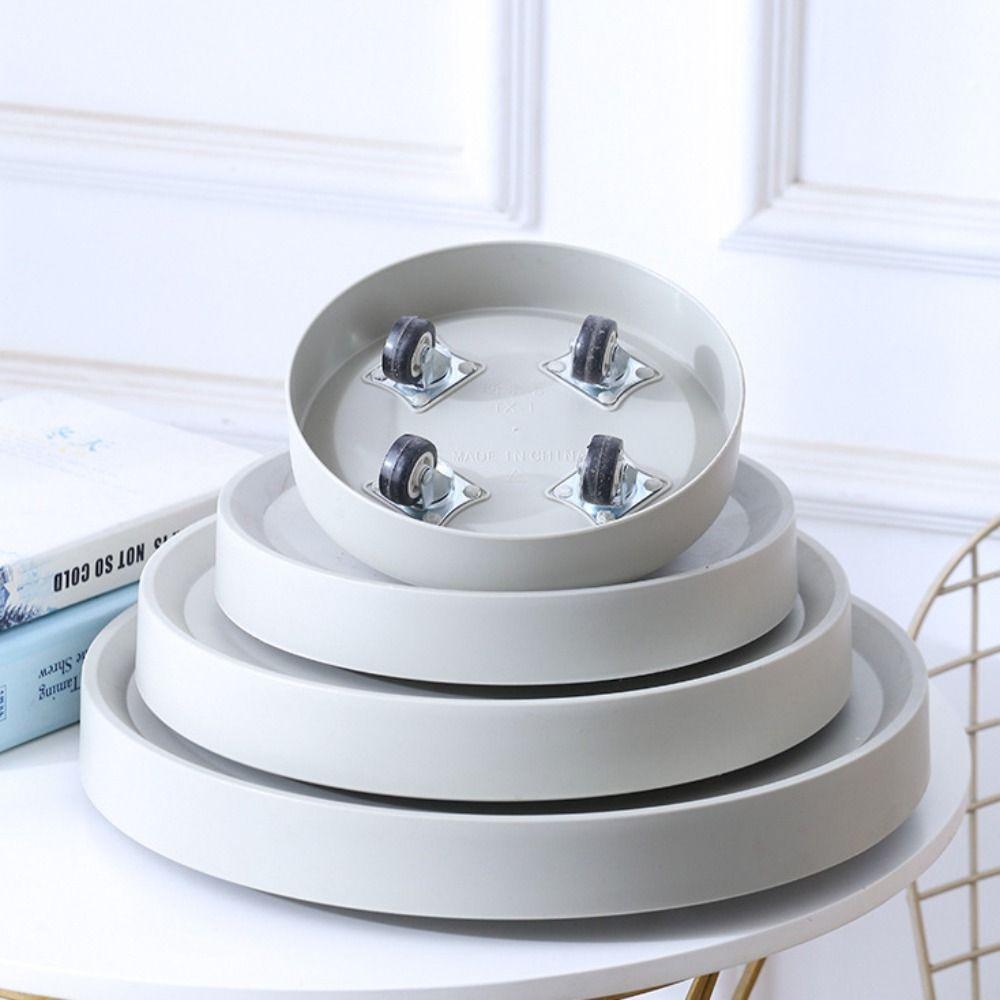 with Wheels Flower Pot Tray Plastic Storage Rack Multi-Function Flower Pot Holder Living Room