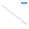 Uxcell Drawer Slide Set of 4 300mm Plastic Drawer Rails for Cabinet Drawer Bedside Table Wardrobe Dresser Side Mount Grooved Guide Rail - (White)