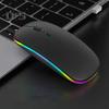 Беспроводная Bluetooth-совместимая мышь, перезаряжаемая мышь для ноутбука со светодиодной подсветкой, мышь с двухрежимным подключением USB 2.4G