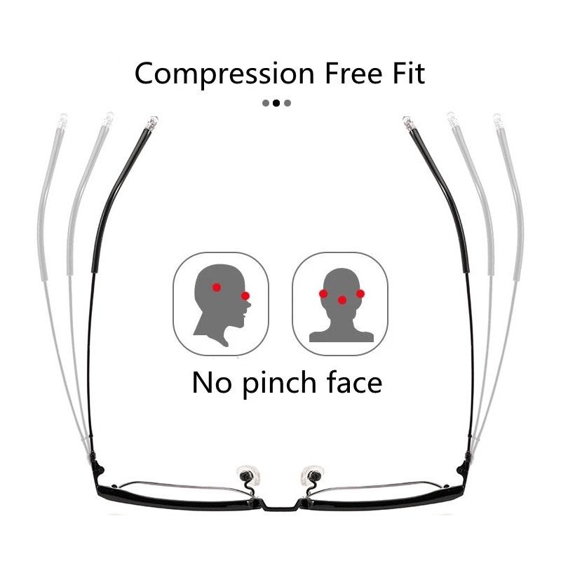 Anti Blue Light Pure Titanium Ultra-Light Reading Glasses Men Brand Design Square Frame Photochromic Cr-39 Resin Lenses +1.5 2.0