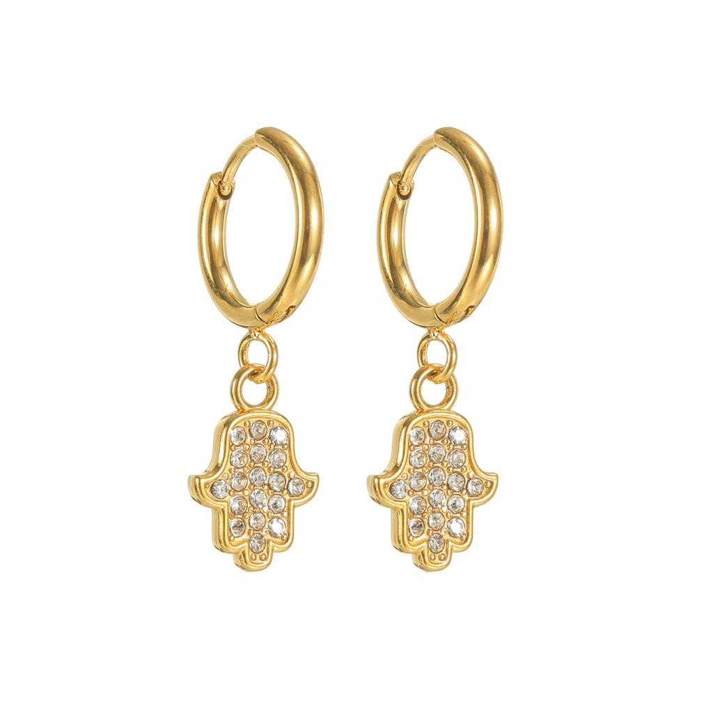 Atoztide Trendy Shiny Zircon Ocean Series Pendant Earring Women Stainless Steel Gold Color Multiple Styles Earring Jewelry Gift