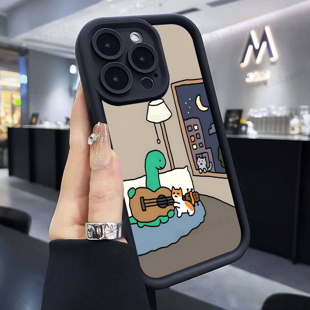 Cute J-Jog-uman-s Dinosaurs Silicone Phone Case for iPhone 17 Pro Max 16 15 14 13 12 11 Plus 17 Air
