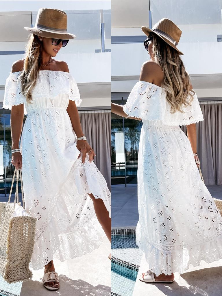 FASHION Summer White Dress For Woman 2023 Trendy Casual Beachwear Cover-ups Outfits New Boho Hippie Chic Long Maxi Dresses Elegant Party
