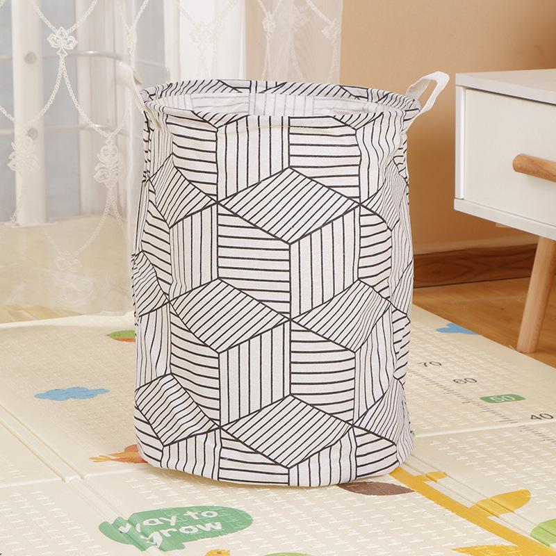 Large Capacity Fabric Laundry Basket Folding Waterproof Clothes Storage Basket Home Children Toy Sundries Storage Bag Organizer