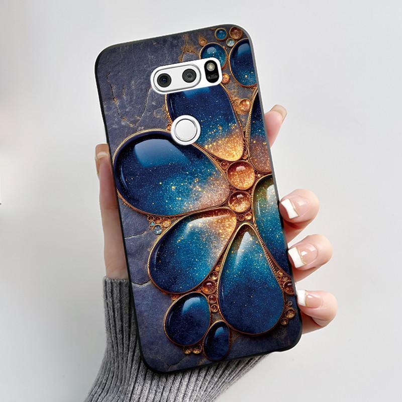Чехол для LG V30 V30+ V30S V30S+ V35 V35+ ThinQ Тонкий Мягкий Черный Силиконовый Чехол Эстетичный Роскошный Милый Крутой Задняя Крышка для Мальчиков Девочек