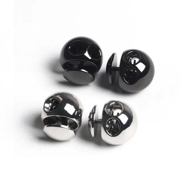 10 шт. креативные круглые фиксаторы для шнура золотистого цвета, металлические, регулируемые, с 2 отверстиями, аксессуары для шитья одежды