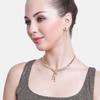 Stylish Set of Classic Women's Medley Necklace with Gold and Silver Plated and Crystals