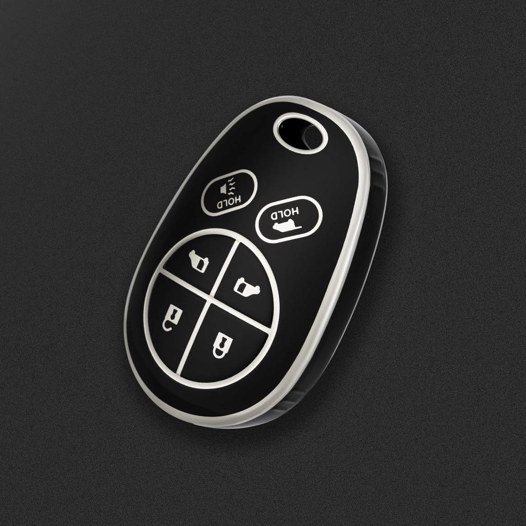 Suitable for Toyota Keychain Cover,Soft TPU Car Key sleeve,Compatible 2004-2018 Toyota Sienna Avalon Highlander Sequoia Solara Tacoma