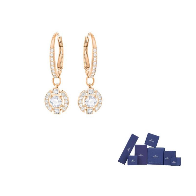 Swarovski Серьги-сердечки из розового золота для женщин