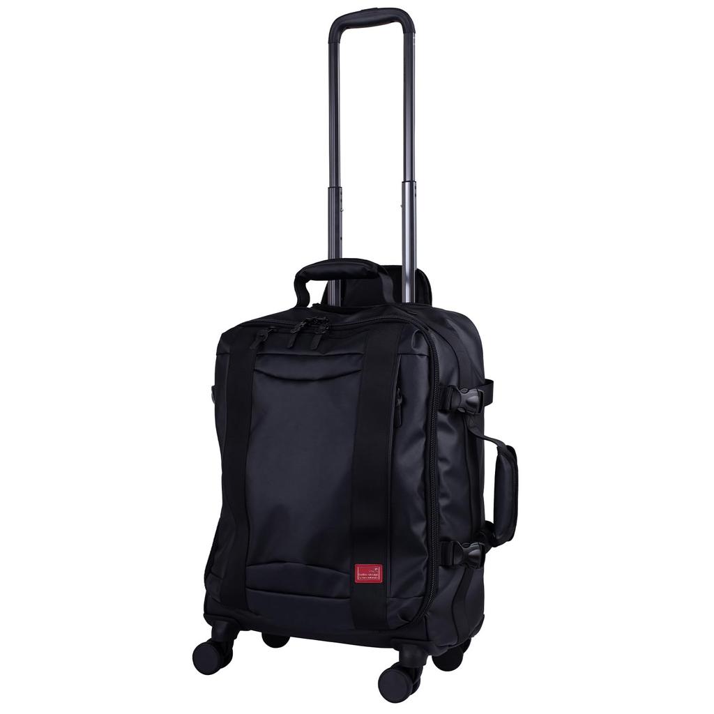 Hideo Wakamatsu Veil Suitcase, Soft Carry-on, Free Check-in, Lightweight, Zippered, TSA Lock, 44L, Black, 85-17481