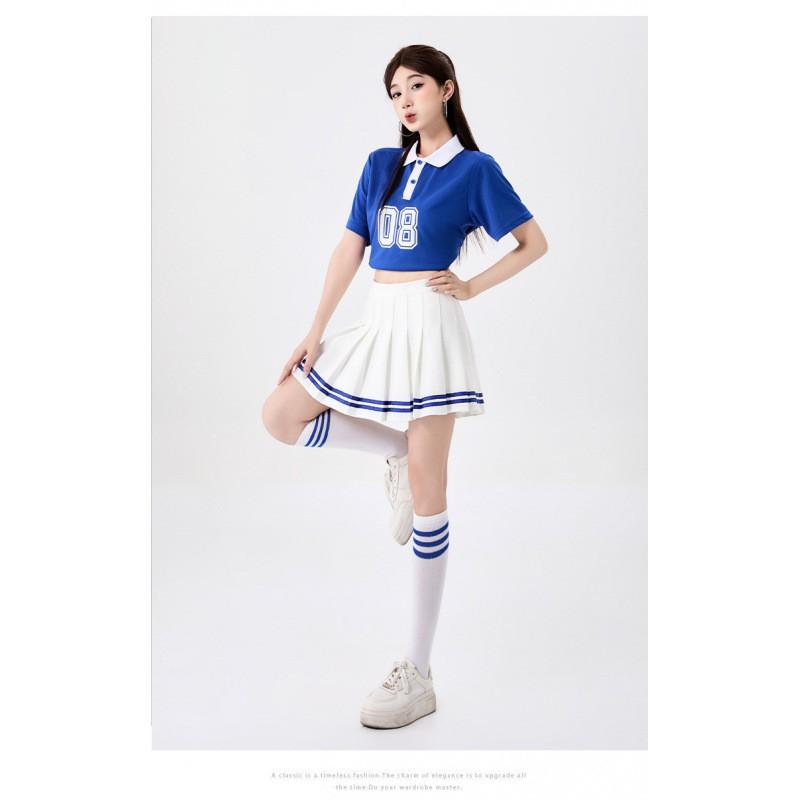 Adult Cheerleading Dance Outfit College Sports Events Womens Performance Costume Street Hip Hop Style