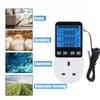 Newest Digital Temperature Controller Socket Outlet EU/US Plug Thermostat With Timer Sensor Probe Heating Cooling Switch 10-16A