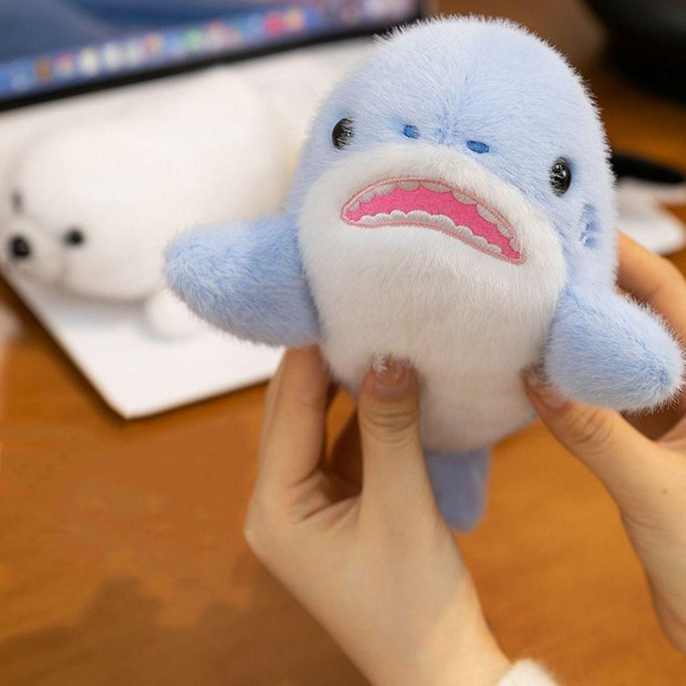 Fluffy Simulation Stuffered Whale Doll Soft Marine Animal Stuffed Doll  Home Decor