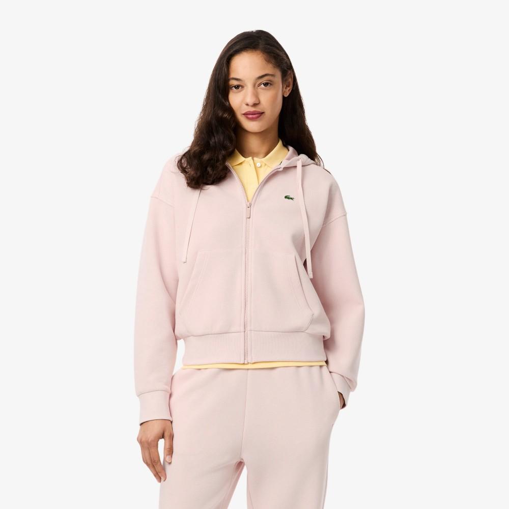 Lacoste Женская двусторонняя пике-толстовка с капюшоном на молнии SF5272-55NADY