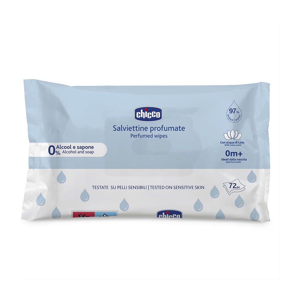 Chicco Delicate Wet Wipes for Babies - 72 Pcs