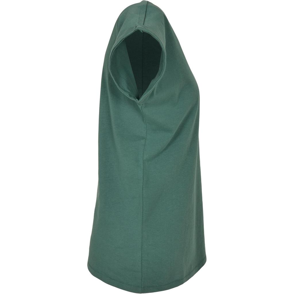 Build Your Brand Womens/Ladies Cotton Extended Shoulder T-Shirt