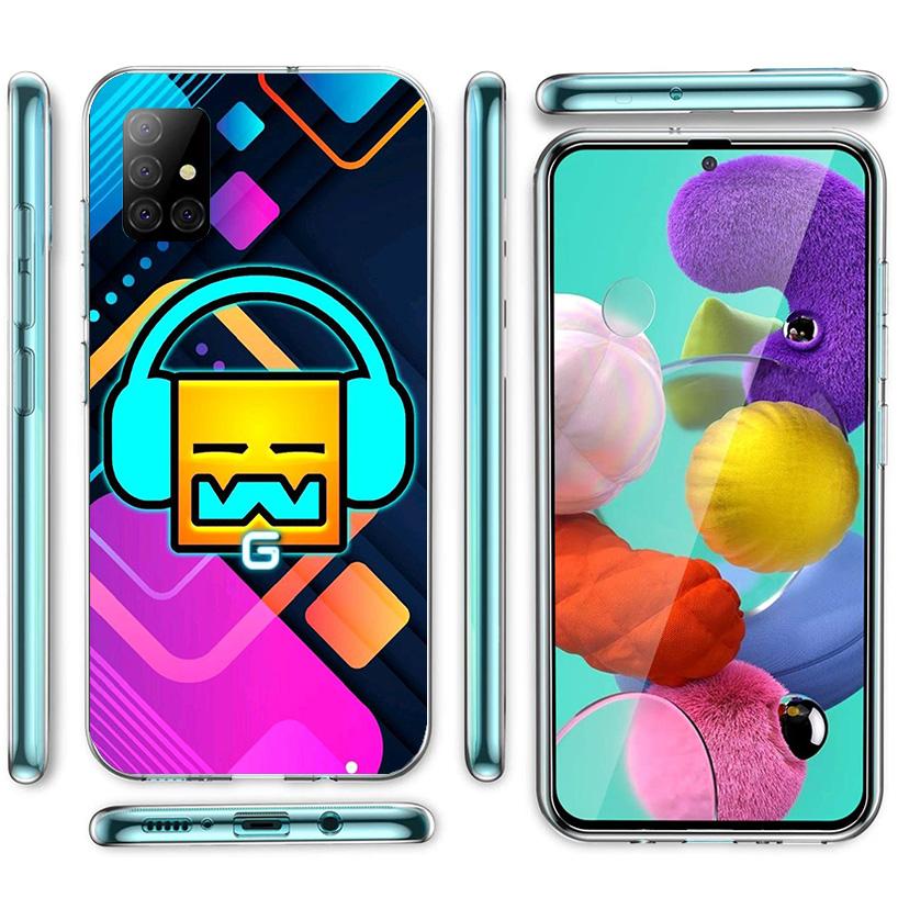 Чехол для телефона Geometry Dash для Samsung Galaxy A52 A32 A22 A12 A51 A31 A50S A30S A20S A10S Note 20 Ultra 10 Plus S10 A72 A71 G