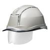 Helmet for Work PC Made Shield Surface with Ventilation Holes SC19PCLVS RA3 UP4 Wind Flow [Midori Anzen] Gray/Smoke