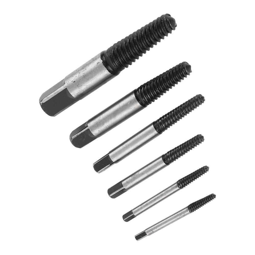 6 Pcs Steel Screw Extractor Spiral Groove Bolt Extractor Easy Screw Remover Home Repairs