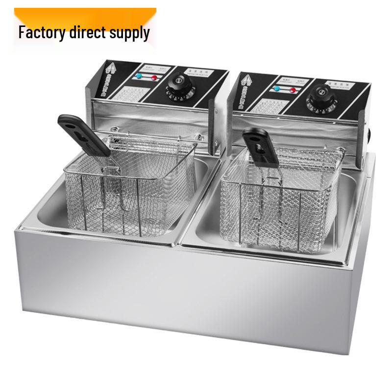 Large Capacity 110V/220V Electric Fryer - US, European, UK Standards - Free Shipping