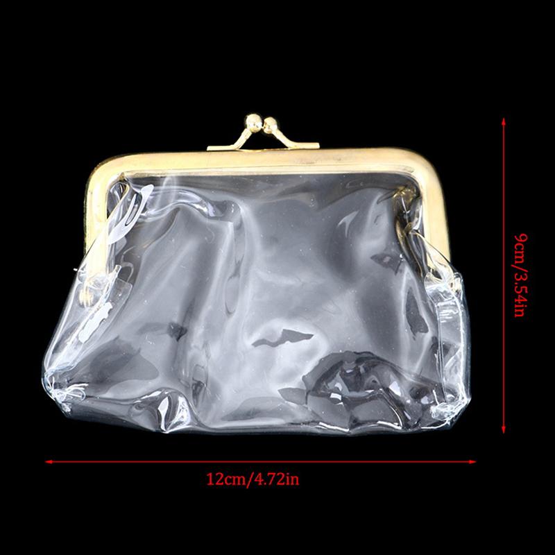 Мини-мешочки для денег Карта автобуса Зажим-«железный рот» Держатель для кредитных ID-карт Маленький Прозрачный кошелек для монет Кошелек для мелочи