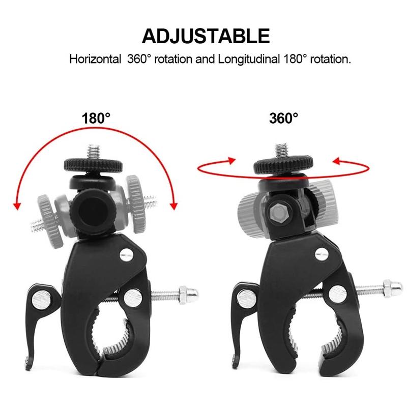 Bicycle Camera Mount Bike Motorcycle Handlebar Handle Bar Tripod Clip Adapter Action Camera Part For Gopro Hero 11 10 9 8 7