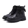 Мужские черные кожаные мотоботы хай-топы в британском стиле