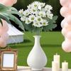 Маленькие искусственные цветы, искусственные шелковые ромашки, поддельные полевые цветы со стеблями для DIY, белые свадебные букеты, цветочные композиции для вечеринки