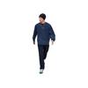 Li Ning 21FW Wu Chuang Wu Yi логотип буквенный принт сращивание однотонный круглый вырез свободная хлопковая куртка мужские куртки синий AWDRA65-4