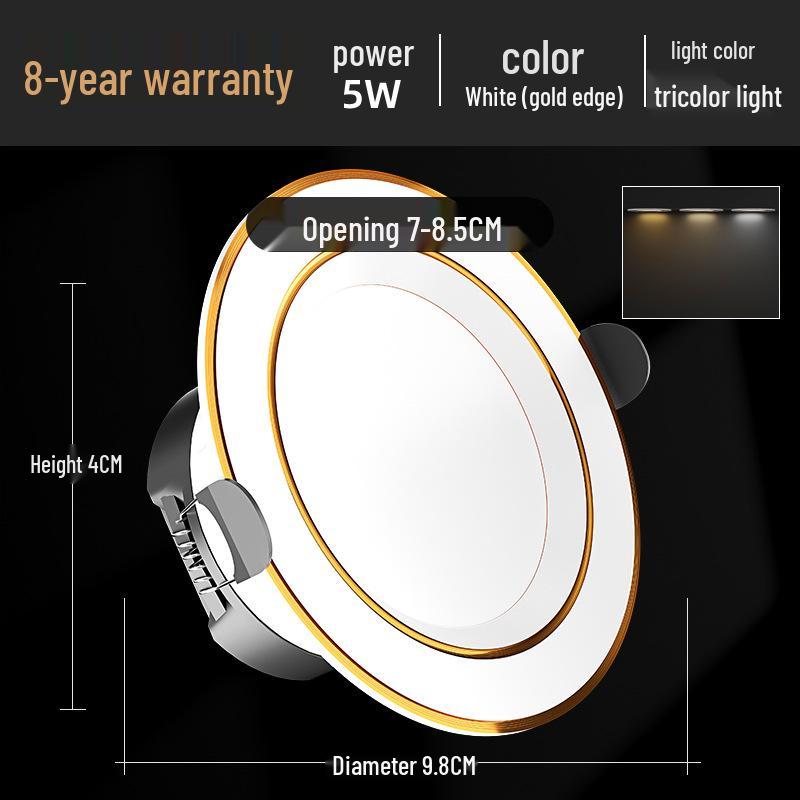 Recessed Ceiling Downlight for Living Room, 5-Inch Cutout, Bullseye Design