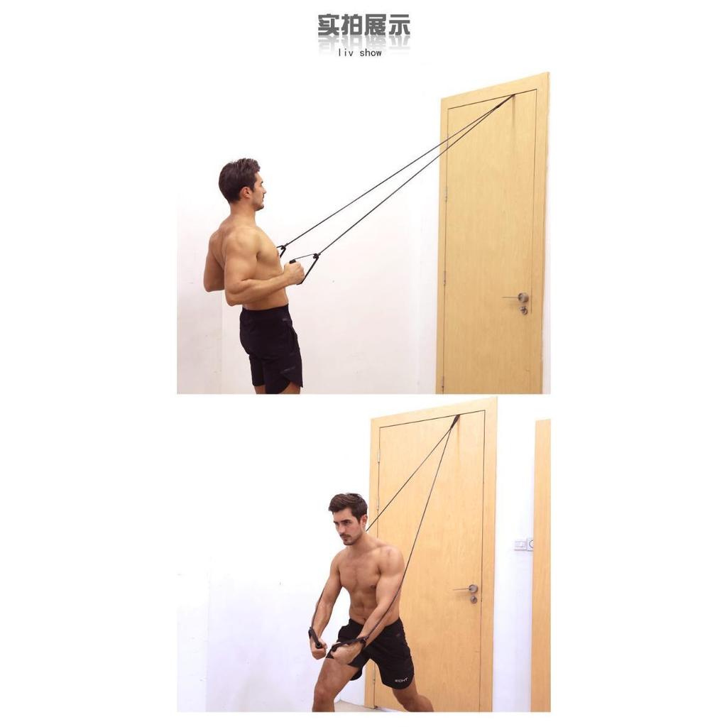 5 Levels Resistance Bands with Handles Yoga Pull Rope Elastic Fitness Exercise Tube Band for Home Workouts Strength Training