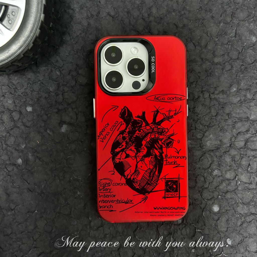 Применимо к чехлу для мобильного телефона IPHONE16 Apple 15PC12Promax1311 цвет серебристый IMD14 бьющееся сердце