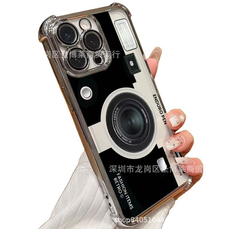 Новый рекорд подходит для чехла для мобильного телефона iPhone17, четыре угла противоударная подушка безопасности 16promax пленка для объектива 15 защитный чехол.