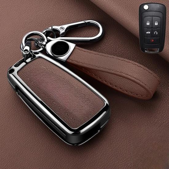 Zinc Alloy Leather Car Key Case Cover For Chevrolet Camaro Cruze Equinox Sonic