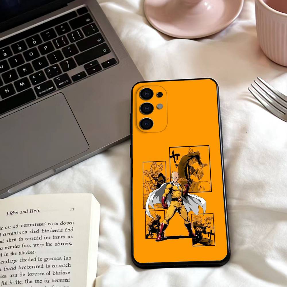 Чехол для телефона с аниме One Punch Man для Samsung S25,24,23,22,30,21,10,9,Ultra,Plus,Lite,FE,4,5 G Мягкий черный чехол
