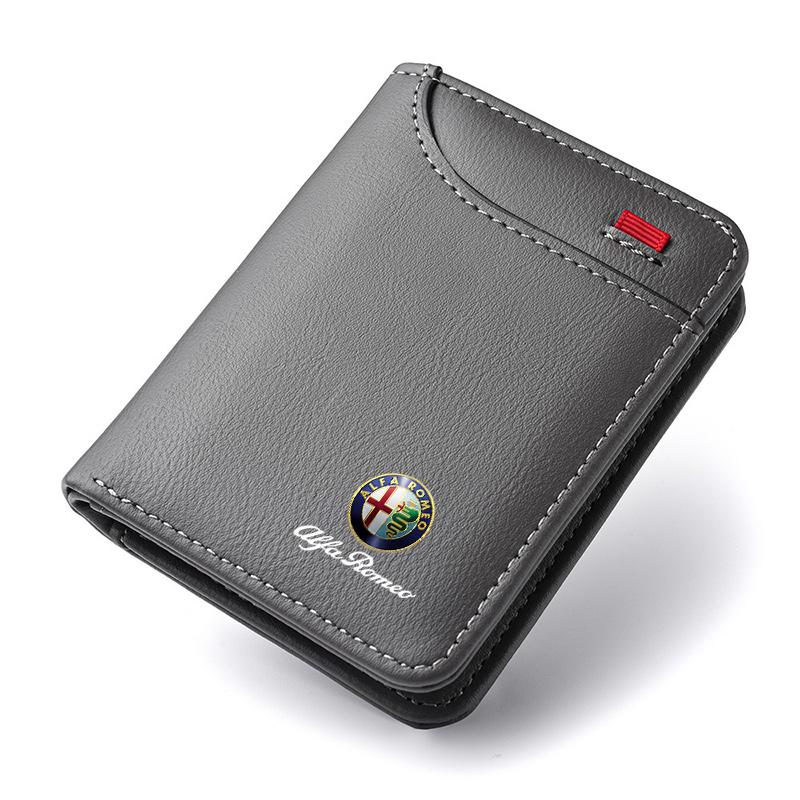 XTXG4 Fashion Car Vintage Wallet Driver Licence Storage Coin Purse For Alfa Romeo Giulietta 159 147 156 166 Mito Giulia GT Stelvio