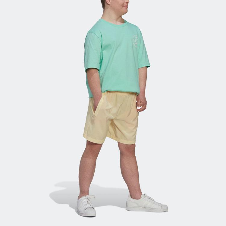 Adidas Оригинальная однотонная футболка с круглым вырезом и трилистником, повседневная мужская футболка с короткими рукавами, зеленые HR7889