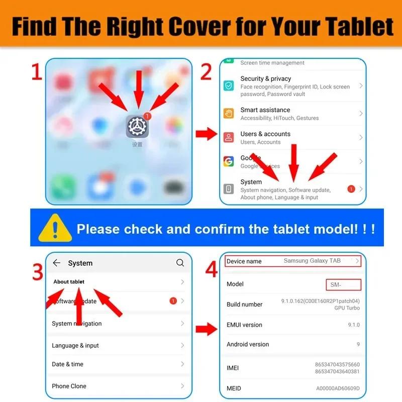 Case For Samsung Tab S9 Fe Plus Case 12.4" Tri-Folding Stand Magnetic Smart Cover For Coque Galaxy Tab S10+ S10FE S10 FE+ Case