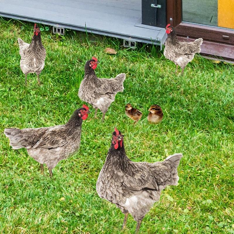 Садовые колышки в виде курицы, акриловые таблички для двора, уличная скульптура, статуэтка, украшения для горшечных растений, садовый вкладыш, декор для двора, лужайки