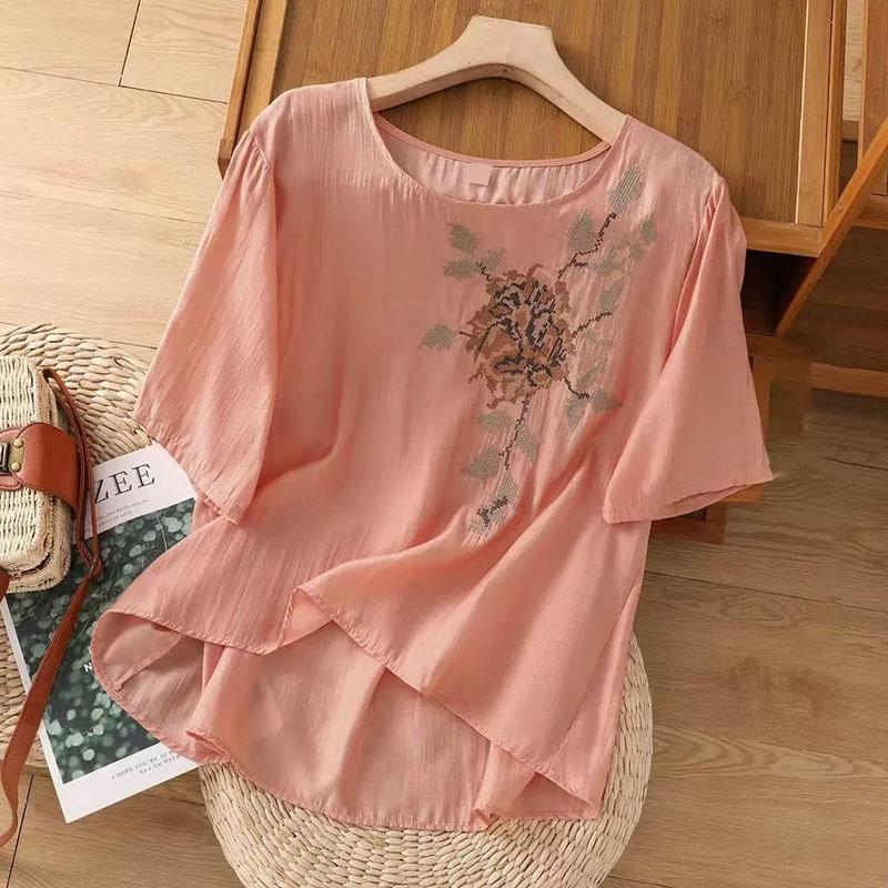 Футболка для женщин, летняя, большого размера, хлопковая футболка, мягкая, свободная, с принтом, повседневная, удобная, пуловер, футболка, топ
