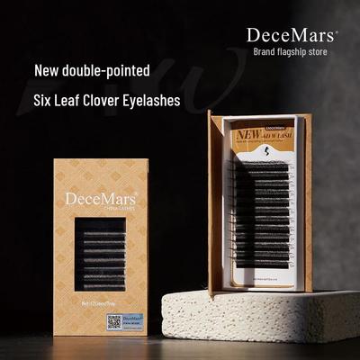 DeceMars 6D Распускающиеся Шестилепестковые Накладные Ресницы: Густые, Натуральные, Без разделения корней, Мгновенное цветение.