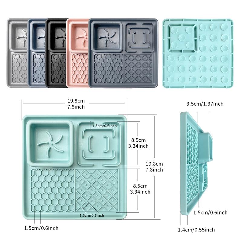 Поднос для еды для питомца, коврик для медленного поедания, тарелка, пищевой силикон, кошачья собачья посуда