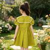 Summer Girls' Dress with Bubble Sleeves