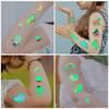 10PCSChildren's Cartoon Glow-in-the-dark Tattoo with Fluorescent Green Waterproof Bonus Sticker
