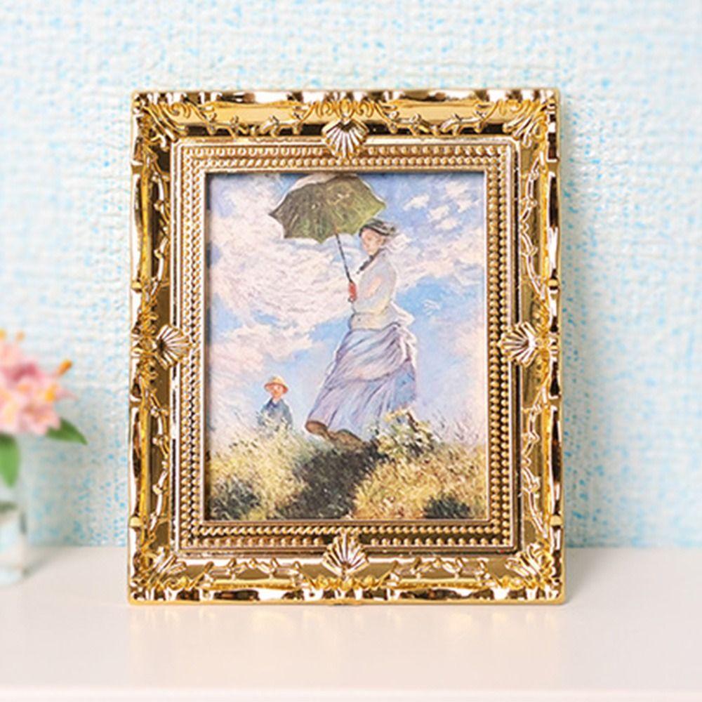 Миниатюрные аксессуары для кукольного домика, модель мебели, украшение для кукольного дома, фоторамка из смолы