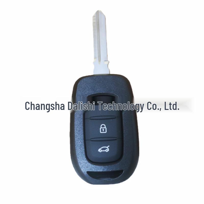 Renault 2/3-Button Remote Key Shell Replacement (No Logo, Blank, Straight Plate)