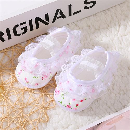 Детская обувь с кружевом и бантом для девочек, модные детские первые ходунки, обувь для новорожденных, летняя и весенняя обувь для маленьких девочек