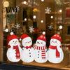 Reusable Window Cling 1/2 Sheets Christmas Snowman Cling, Cartoon Decorative Glass Sticker Sticker, Waterproof Static Decal for Winter Holiday