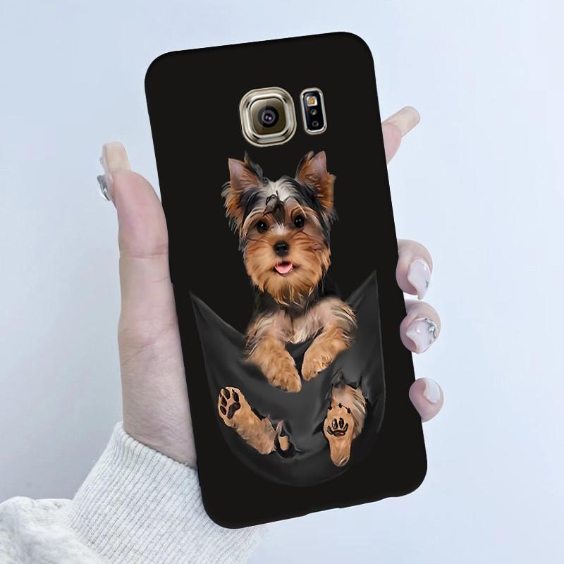 For Samsung Galaxy S6 G920F S6 edge G925F Phone Case Popular Butterfly Flower Girl Design Soft Silicone TPU Back Housing Covers